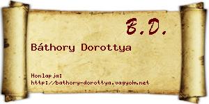 Báthory Dorottya névjegykártya