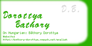 dorottya bathory business card